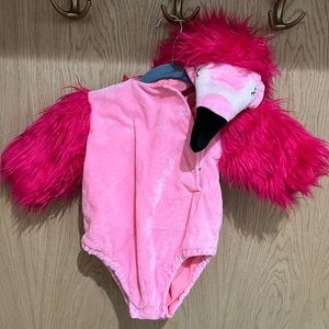Pottery Barn Flamingo Costume Like New, 12-24 months